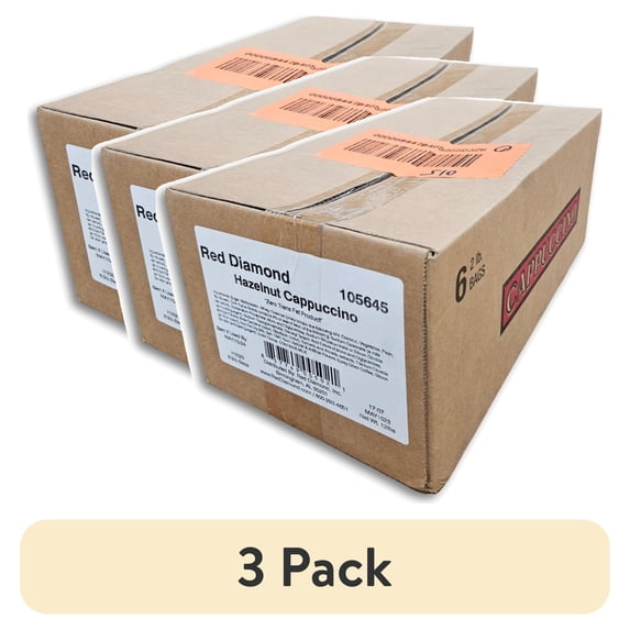 (3 pack) Red Diamond | Hazelnut Cappuccino Mix | 2 Pound Bag | Case of 6