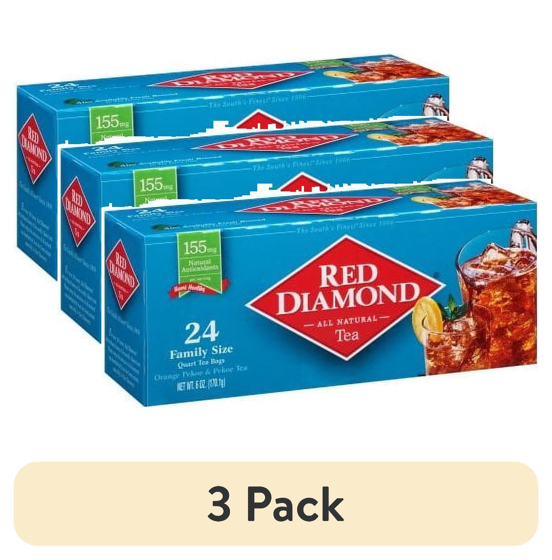 (3 pack) Red Diamond Pekoe and Orange Pekoe Tea Bags, Iced Tea Bags, Family Size, 24 Ct