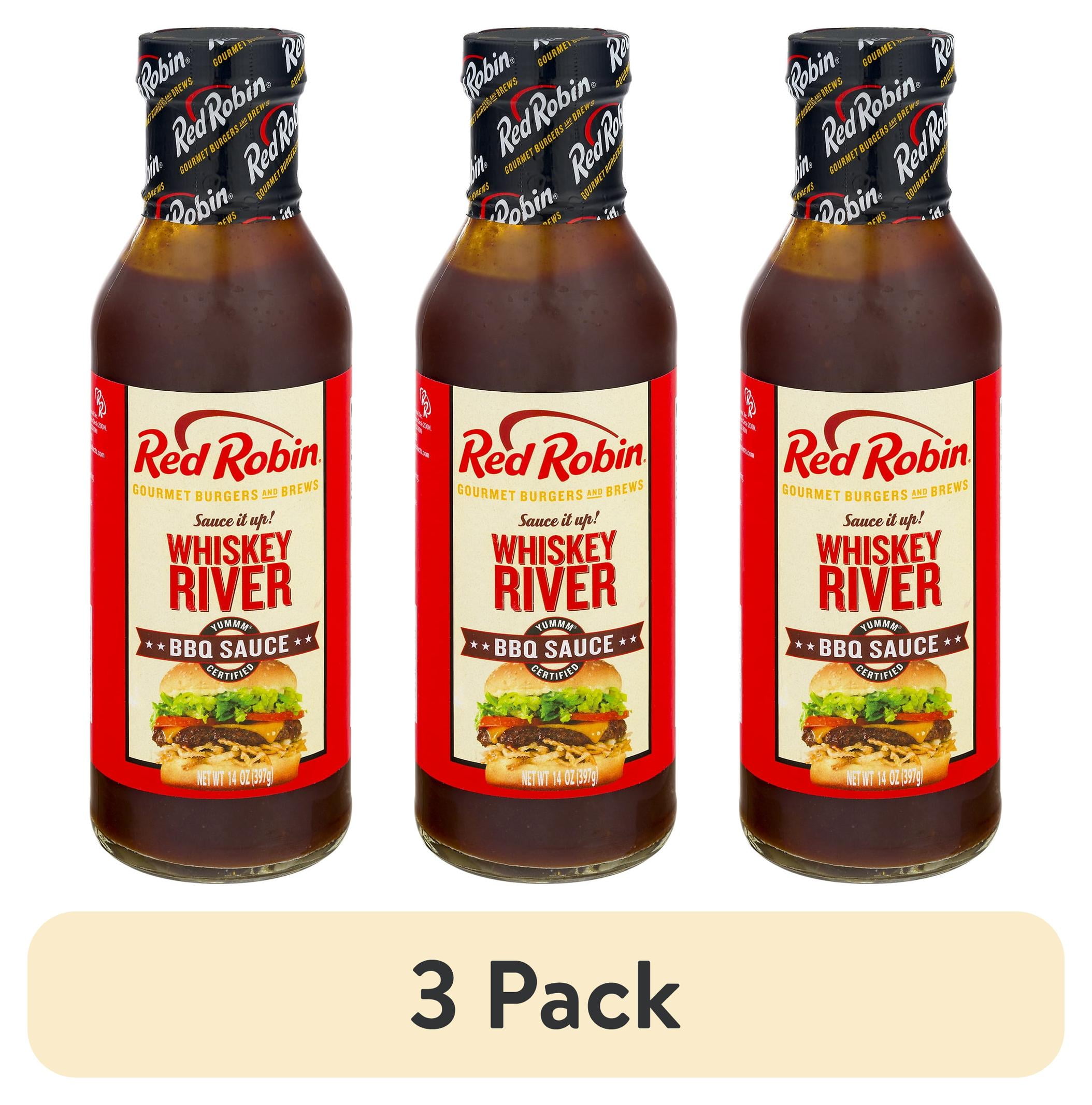 Red Robin Ribs (3 pack) Red Robin BBQ Sauce Whiskey River, 14.0 oz - Walmart.com