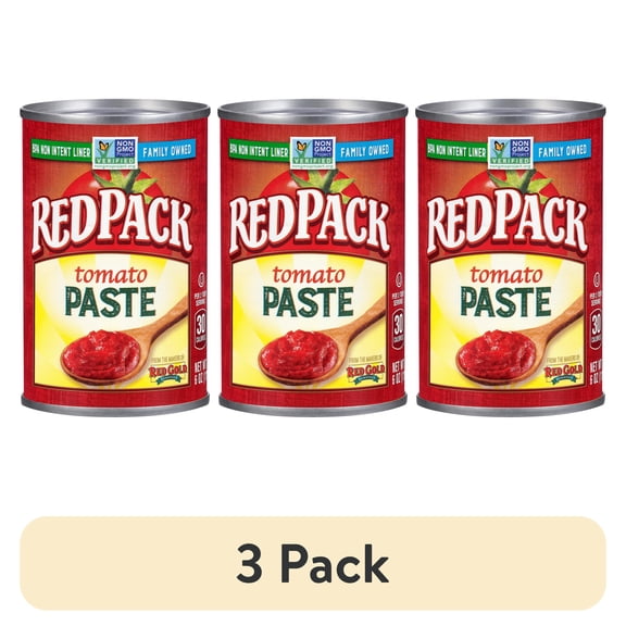 (3 pack) Redpack Tomato Paste, 6 oz Can