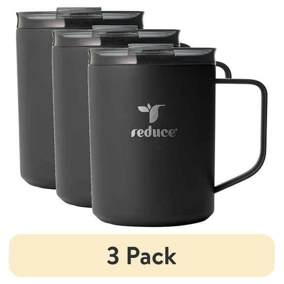 (3 pack) Reduce Hot1 14 oz Stainless Steel Insulated Tumbler with Lid – Black