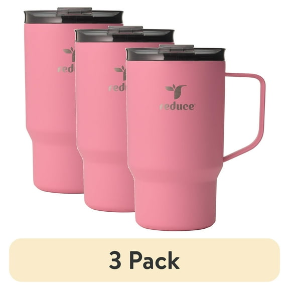 (3 pack) Reduce Hot1 18 oz Stainless Steel Insulated Tumbler with Lid & Handle – Fierce Pink