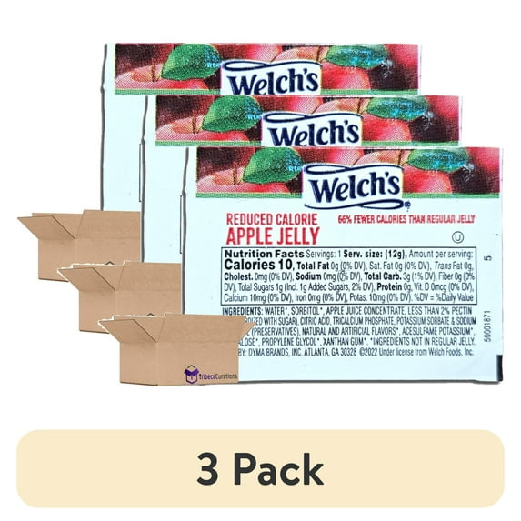(3 pack) Reduced Calorie Jelly Cup Assortment | Apple & Concord Grape | Pack Of 200 (80 Apple & 120 Grape)