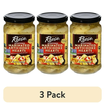 (3 pack) Reese Quartered Marinated Artichoke Hearts 12 oz