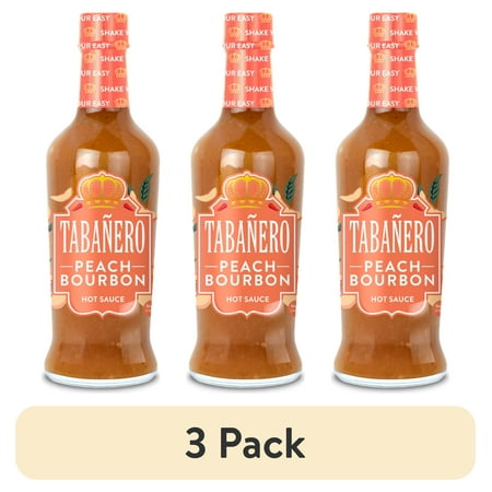 (3 pack) Tabanero Hot Sauce - Peach Bourbon 5 oz