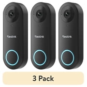 (3 pack) Reolink 5MP Video Doorbell Wi-Fi Camera with Chime, Hardwired, Person/Package Detection, 2-Way Talk