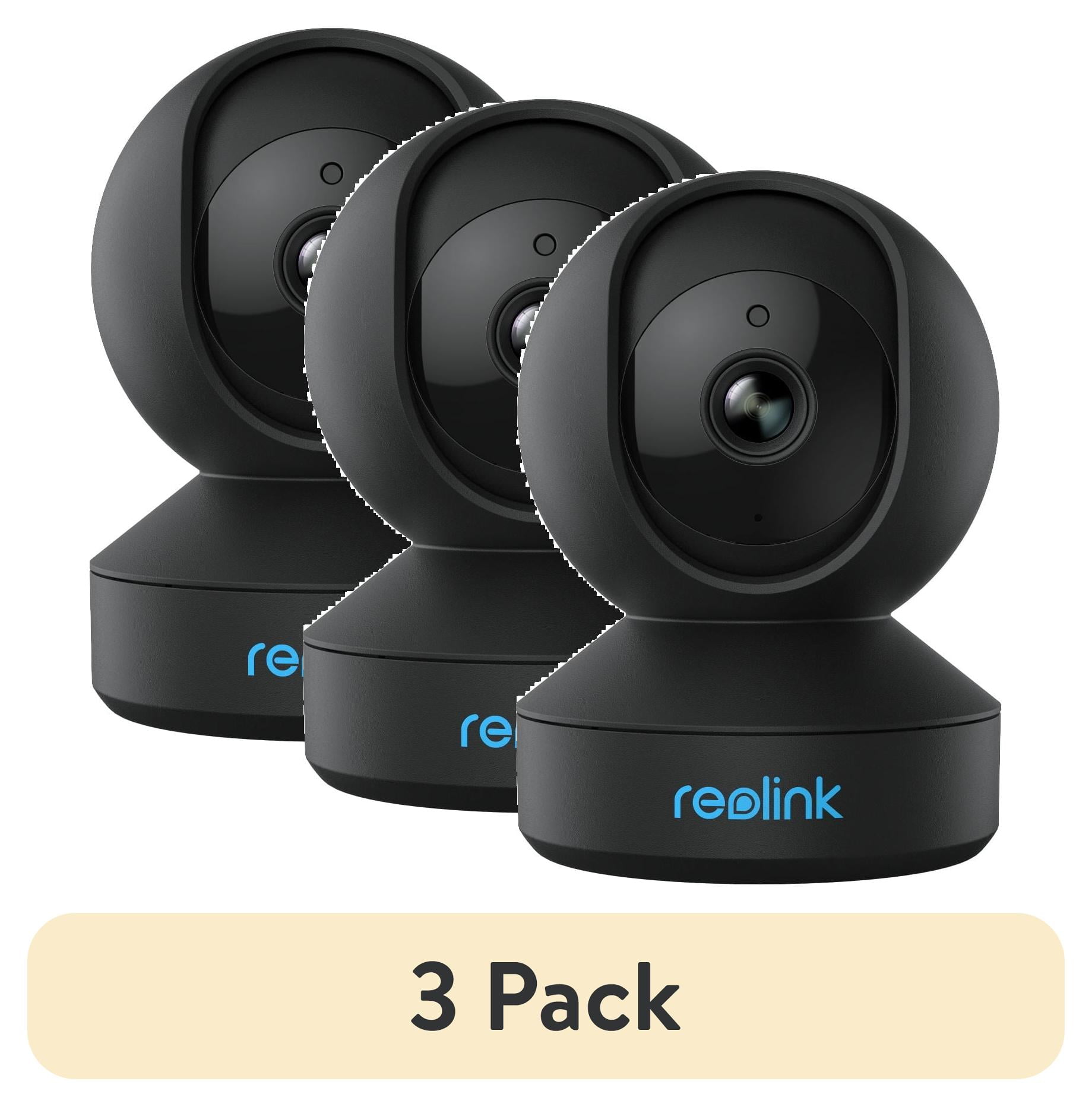 (3 pack) Reolink E1 Pro-Black, 4MP HD 2.4/5ghz WiFi Wireless AI Detect Indoor Home Security Camera
