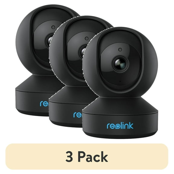 (3 pack) Reolink E1 Pro-Black, 4MP HD 2.4/5ghz WiFi Wireless AI Detect Indoor Home Security Camera