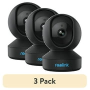 3 pack Reolink E1 Pro-Black, 4MP HD 2.4/5ghz WiFi Wireless AI Detect Indoor Home Security Camera