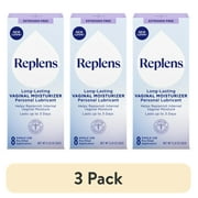 3 pack Replens Long-Lasting Vaginal Moisturizer, Relieves Vaginal Dryness, 8 Pre-Filled Applicators