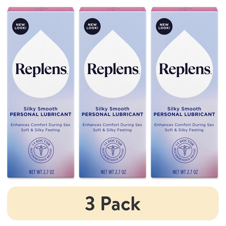 3 pack) Replens Silky Smooth Personal Lubricant, Fragrance-Free Silicone  Vaginal Lube, 2.7 oz - Walmart.com
