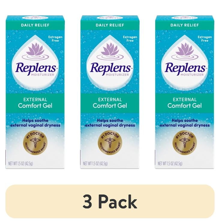 3 pack) Replens Moisture Restore External Comfort Gel, Vaginal