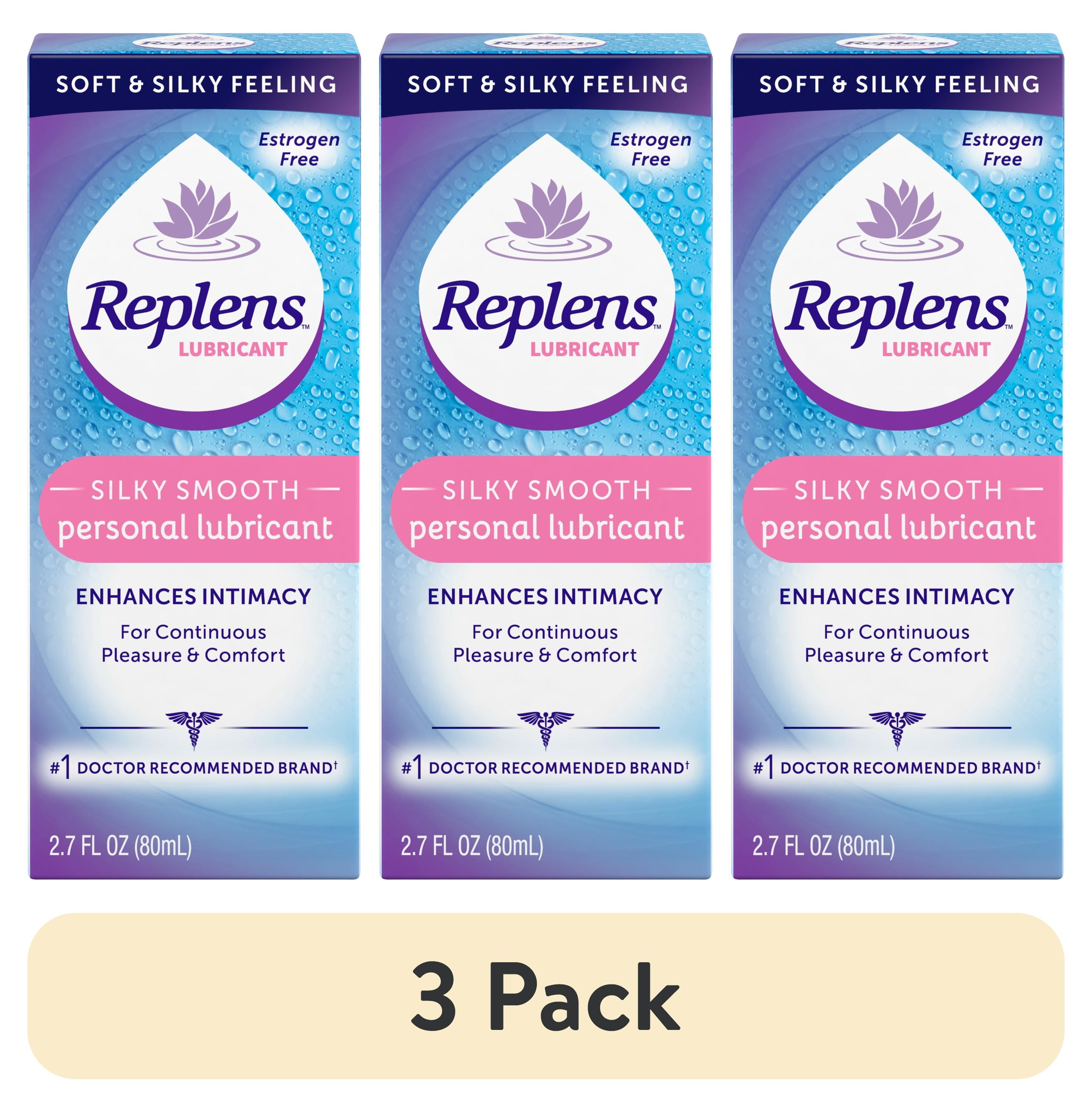 3 pack) Replens Silky Smooth Silicone Lubricant - 2.7 oz