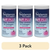 3 pack Replenza GLP-1 Support, Gut Plus, Supports Muscle Recovery, Digestive Health, Mixed Berry, 15 Servings