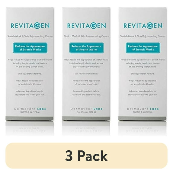 (3 pack) RevitaGen Stretch Mark Reducing Treatment Cream, 6 oz.