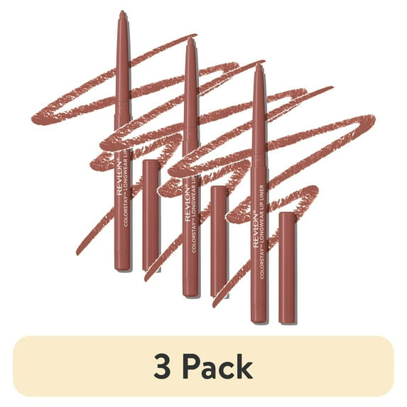 (3 pack) Revlon ColorStay Longwear Lip Liner Pencil, 630 Nude, 0.01 oz