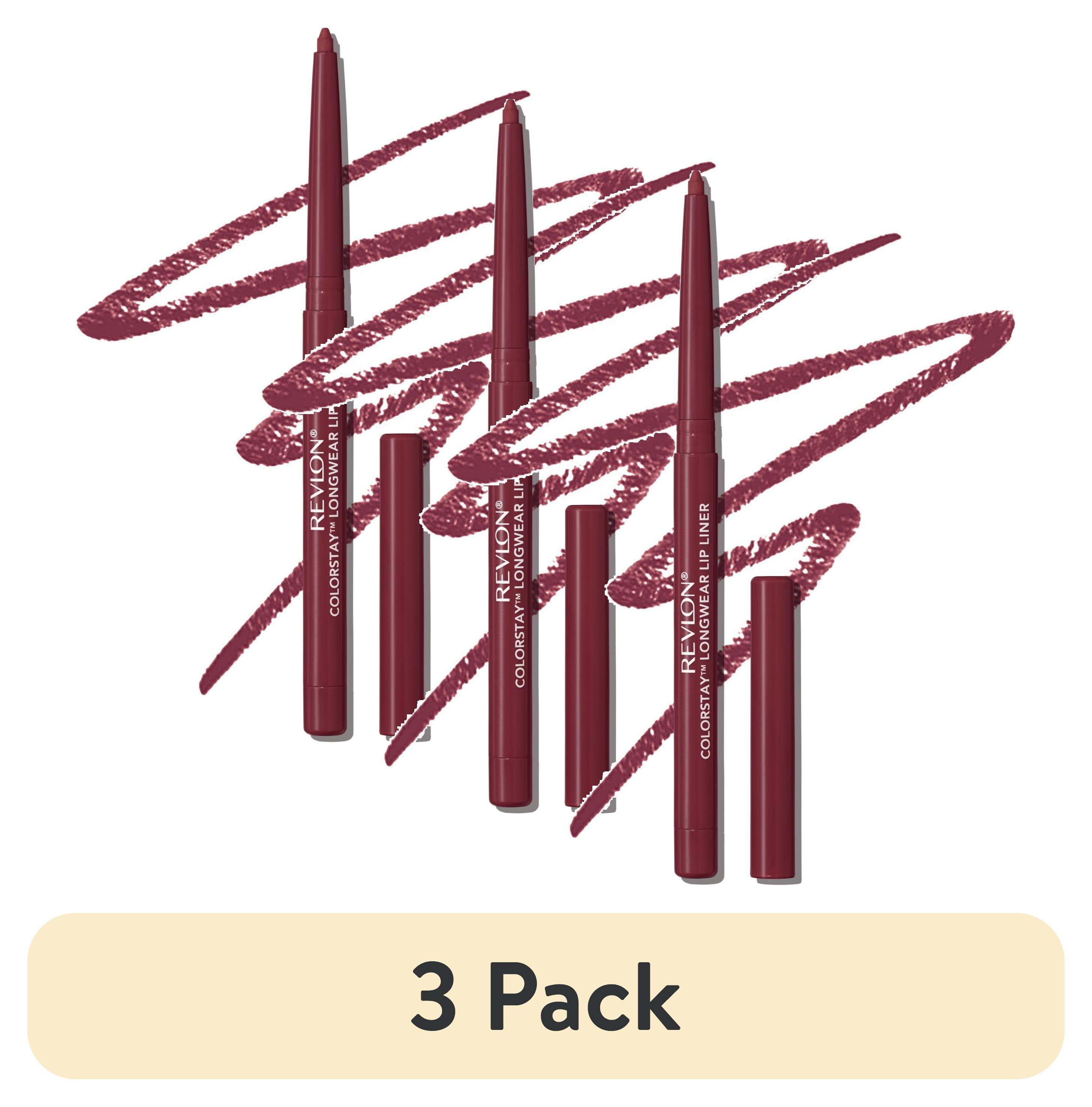 (3 pack) Revlon ColorStay Longwear Lip Liner Pencil, 665 Plum, 0.01 oz
