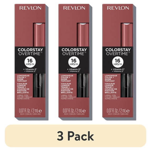 (3 pack) Revlon ColorStay Overtime Longwearing Gloss Lipstick with Vitamin E, 360 Endless Spice
