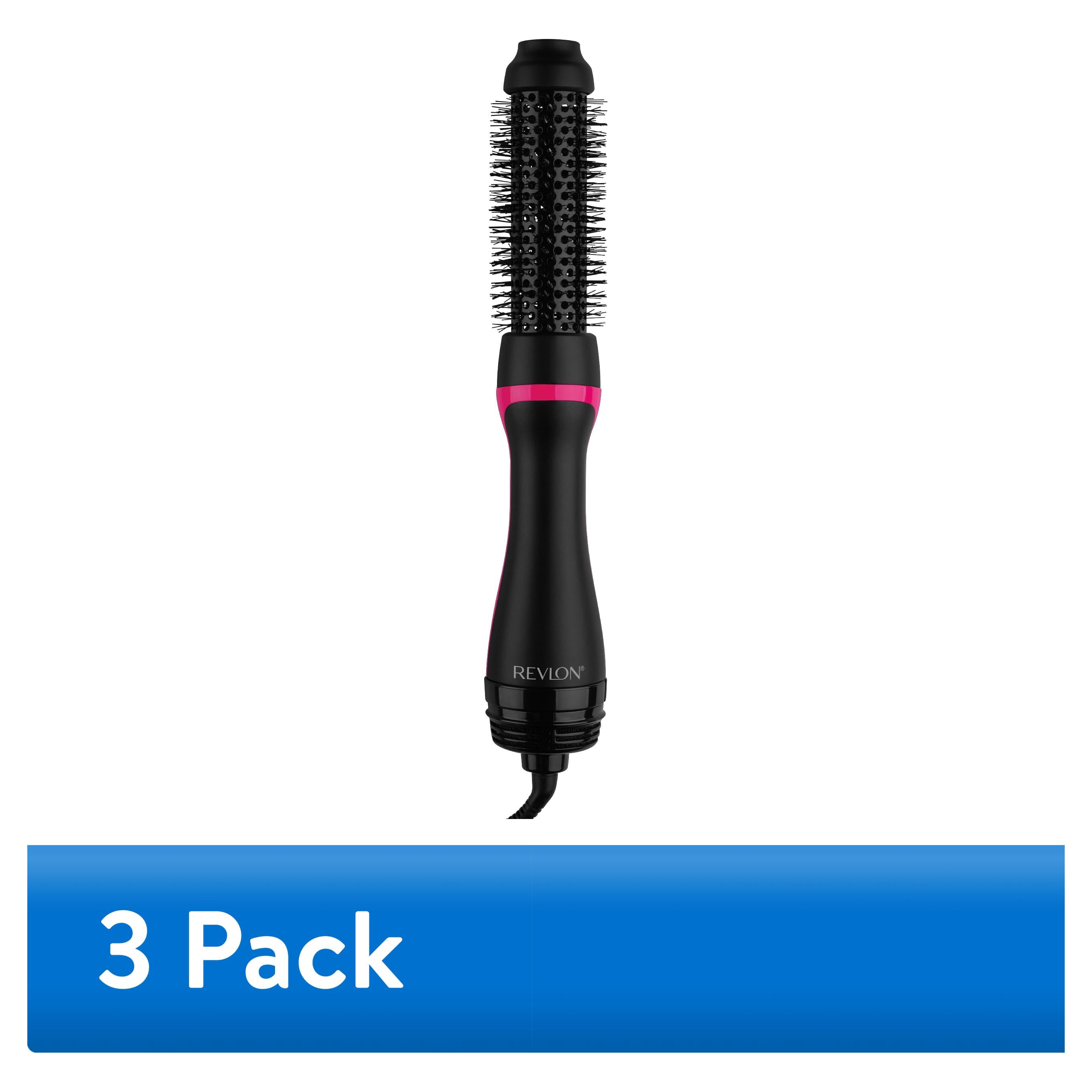 (3 pack) Revlon One-Step 1-1/2" Root Booster Round Hair Dryer, Black