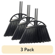 (3 pack) Reynera Household 10" Angle-Cut Poly-Bristle Broom, 1 Count
