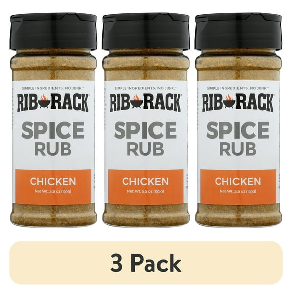 (3 pack) Rib Rack Chicken Rub, 5.5 oz. (Seasoning)