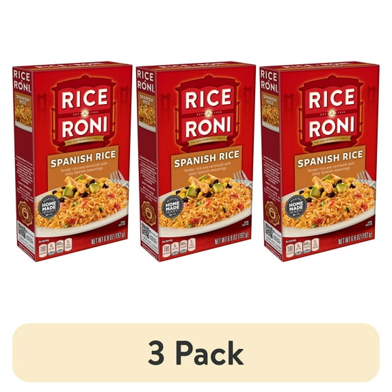 (3 pack) Rice-A-Roni Rice, Spanish Flavor 6.8 oz Box