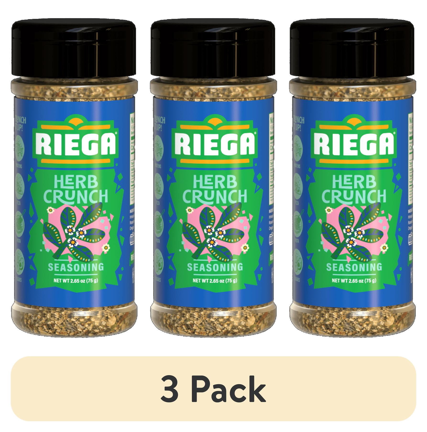 (3 pack) Riega Herb Crunch Shaker with Large-Cut Basil, Rosemary, and Parsley, 2.65 oz