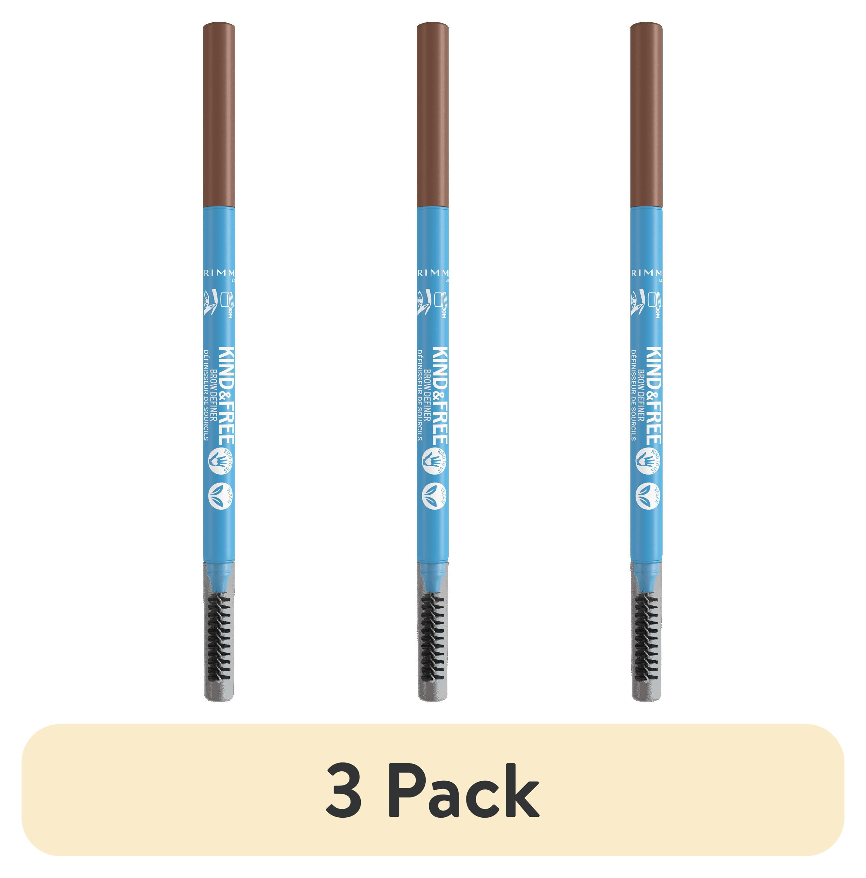 (3 pack) Rimmel Kind & Free Eyebrow Pencil, 004 Caramel, 0.003 oz