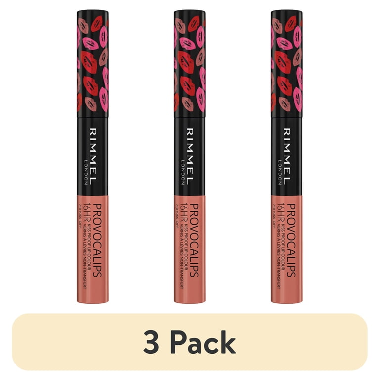 3 pack) Rimmel London Provocalips 16HR Kiss Proof Lip Colour, Kiss