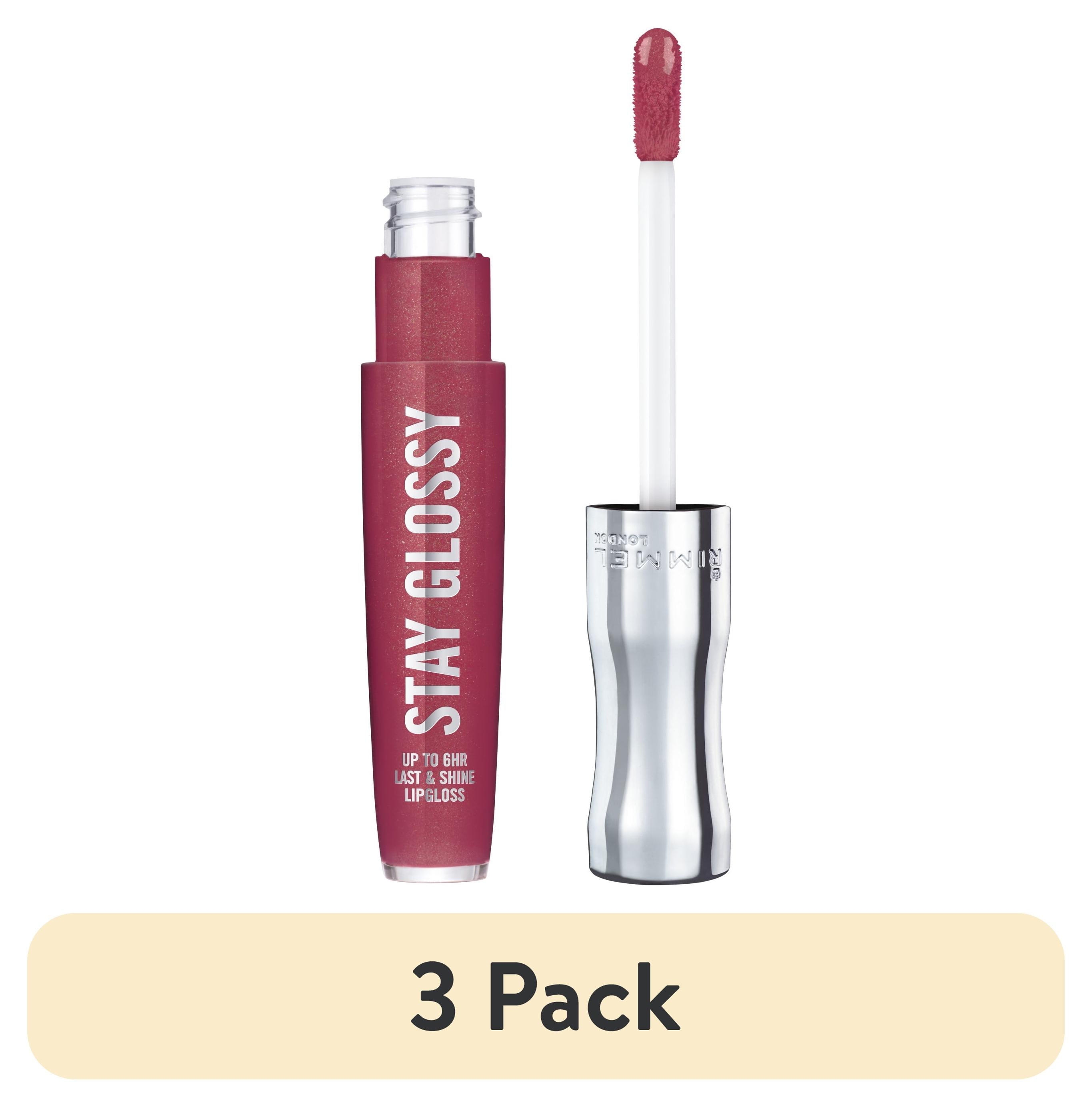 (3 pack) Rimmel Stay Glossy Lip Gloss, Captivate Me!, 0.18 oz