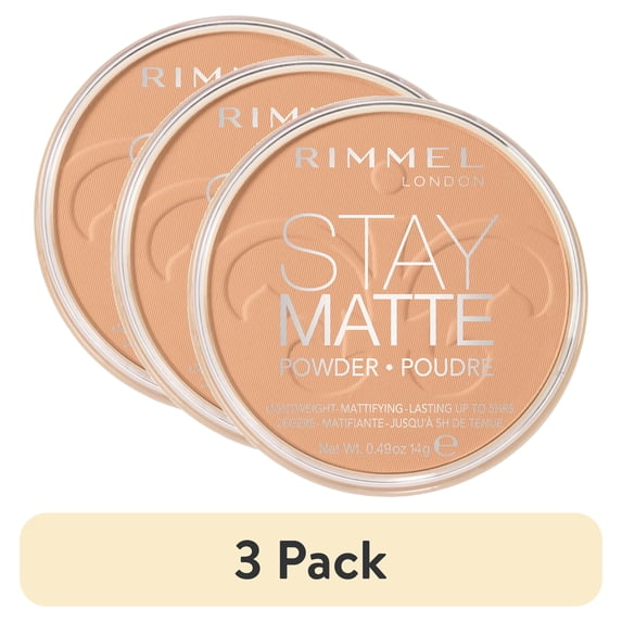 (3 pack) Rimmel Stay Matte Pressed Powder, Deep Beige