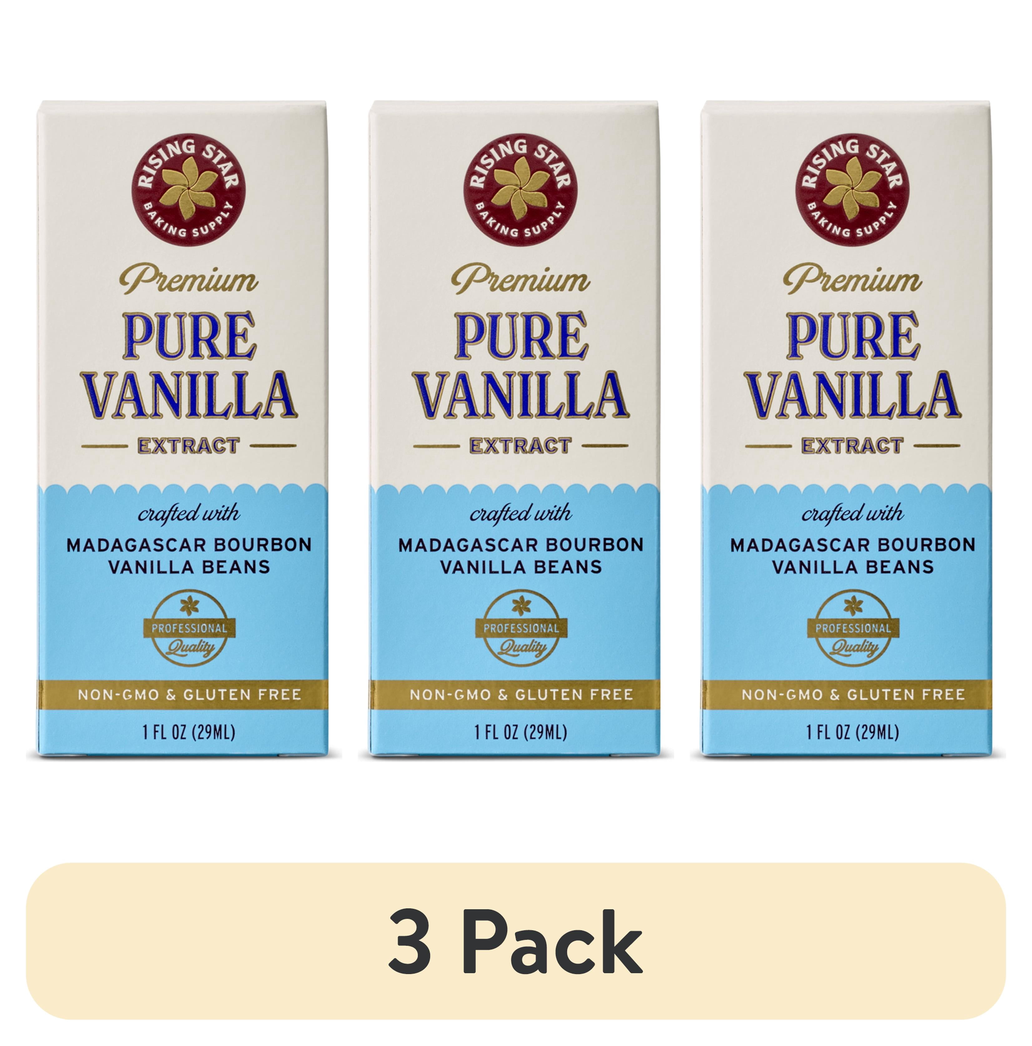 (3 pack) Rising Star Baking Supply Pure Vanilla Extract, 1 fl oz