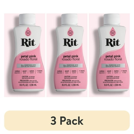 (3 pack) Rit All Purpose Liquid Dye, Petal Pink, 8 fl oz