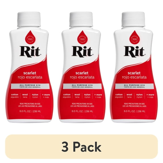 (3 pack) Rit All Purpose Liquid Dye, Scarlet, 8 fl oz - Walmart.com