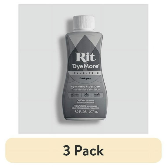 (3 pack) Rit DyeMore Dye for Synthetics, Frost Gray, 7 fl. oz.
