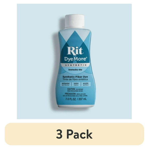 (3 pack) Rit DyeMore Dye for Synthetics, Kentucky Sky, 7 fl. oz.