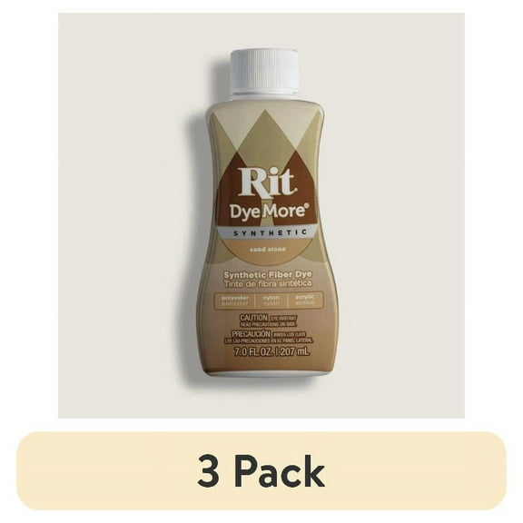 (3 pack) Rit DyeMore Dye for Synthetics, Sandstone, 7 fl. oz.