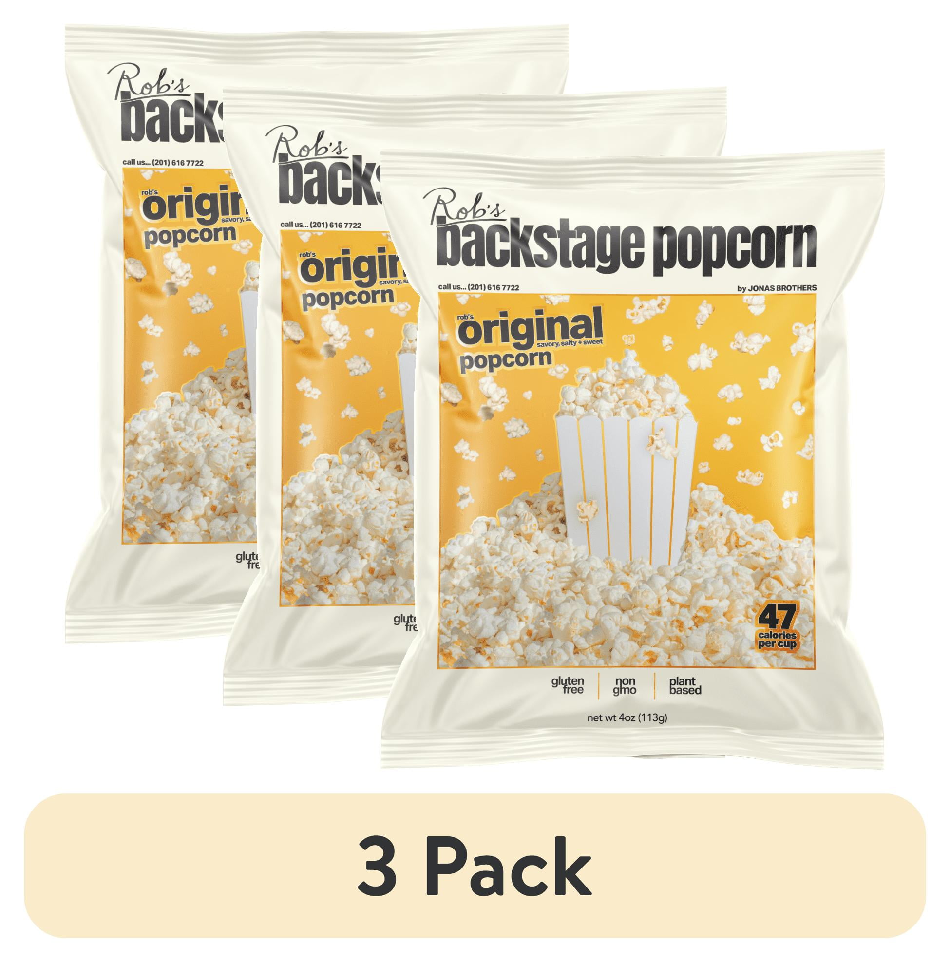 (3 pack) Rob's Backstage Popcorn, Gluten-Free, Original Sweet & Salty ...
