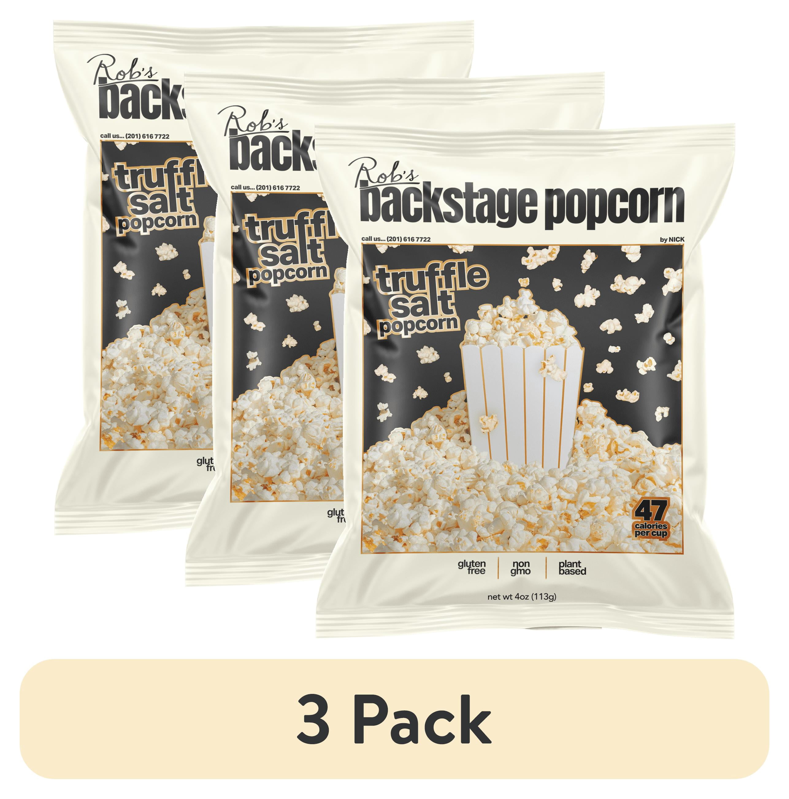 (3 pack) Rob's Backstage Popcorn, Gluten-Free, Truffle Salt, 4 oz