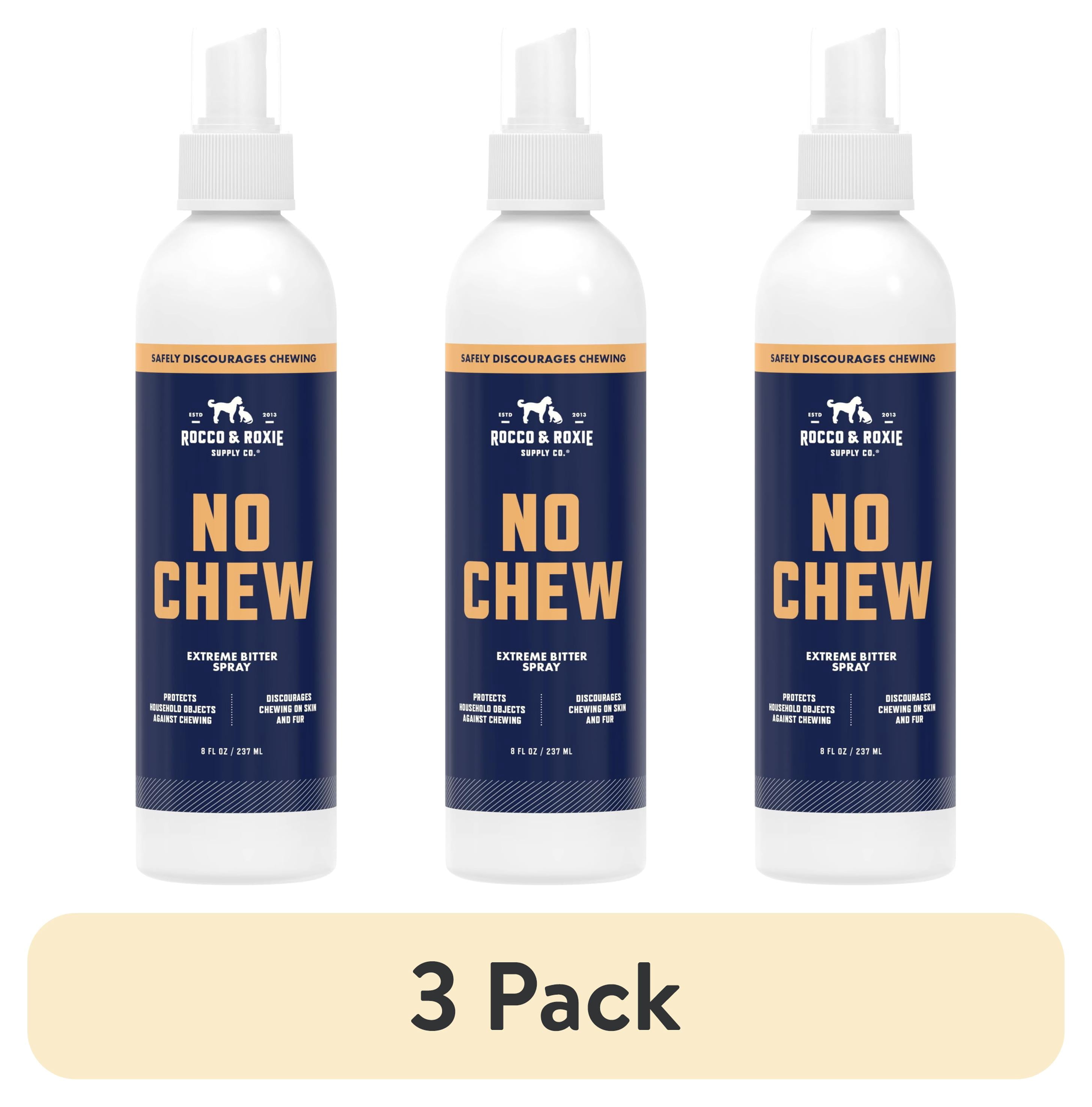 4 pack) Rocco & Roxie No Chew Spray for Dogs, Bitter Dog Training
