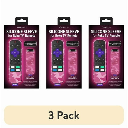 (3 pack) Roku Silicone Glow in the Dark Sleeve for Roku Remotes