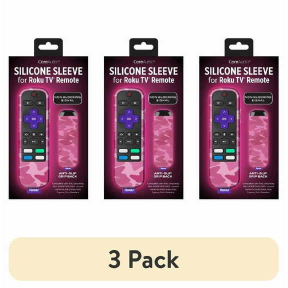 (3 pack) Roku Silicone Glow in the Dark Sleeve for Roku Remotes