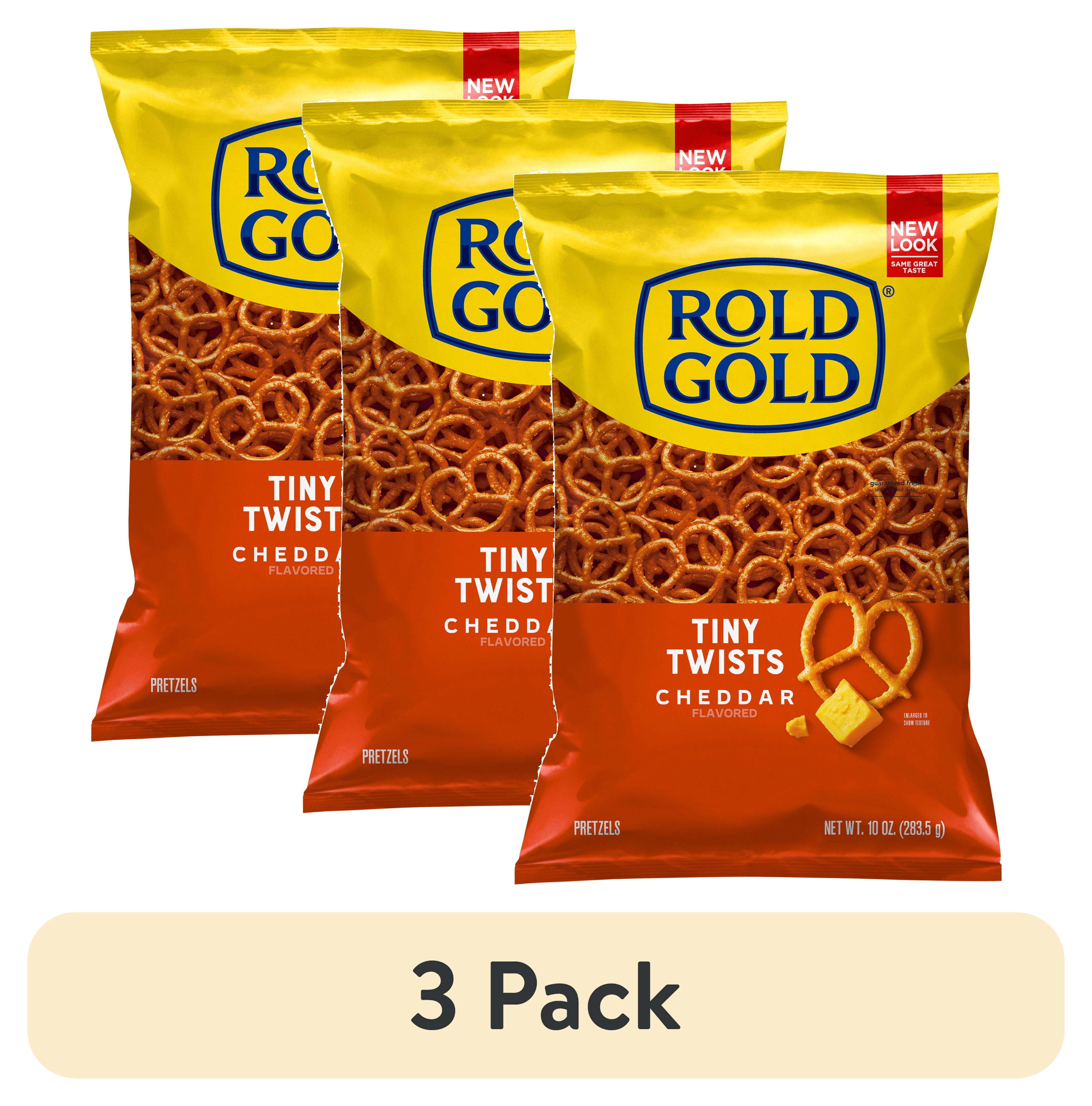 (3 pack) Rold Gold Tiny Twists Cheddar Pretzels 10 oz. Bag