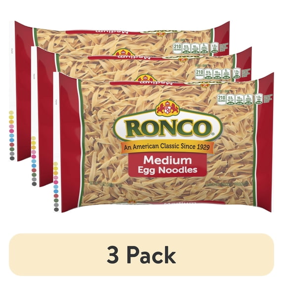 (3 pack) Ronco 12 oz Medium Egg Noodle