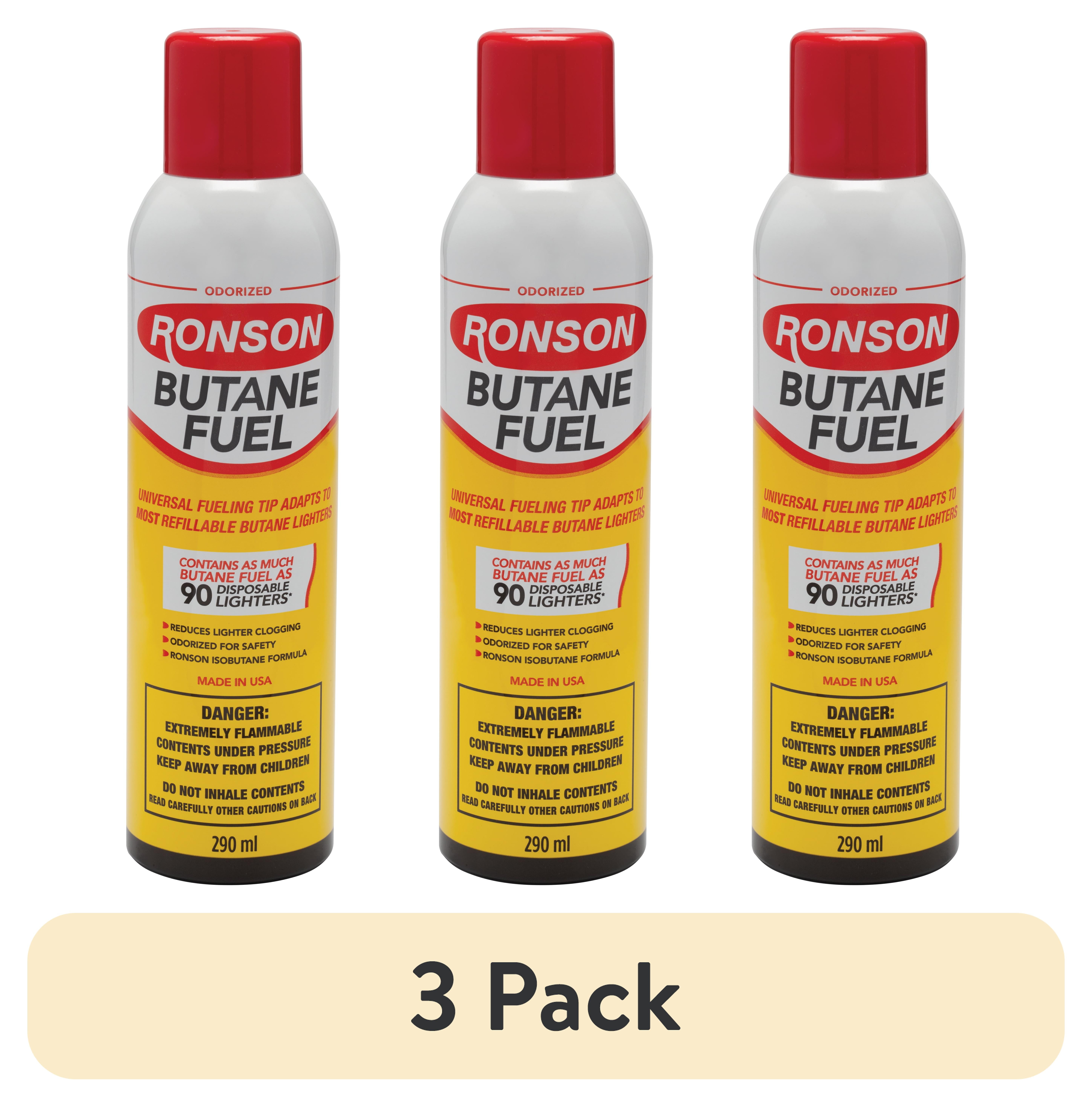 (3 pack) Ronson 290ml Odorized Butane - Walmart.com
