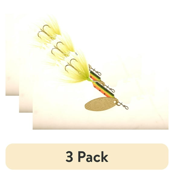 (3 pack) Rooster Tail, Inline Spinnerbait Fishing Lure, 3/8 oz Fire Tiger