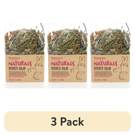 (3 pack) Rosewood Naturals Nature's Salad Rabbit, Guinea Pig, & Chinchilla Treat
