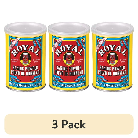 (3 pack) Royal Baking Powder Double Acting, 8.1 oz