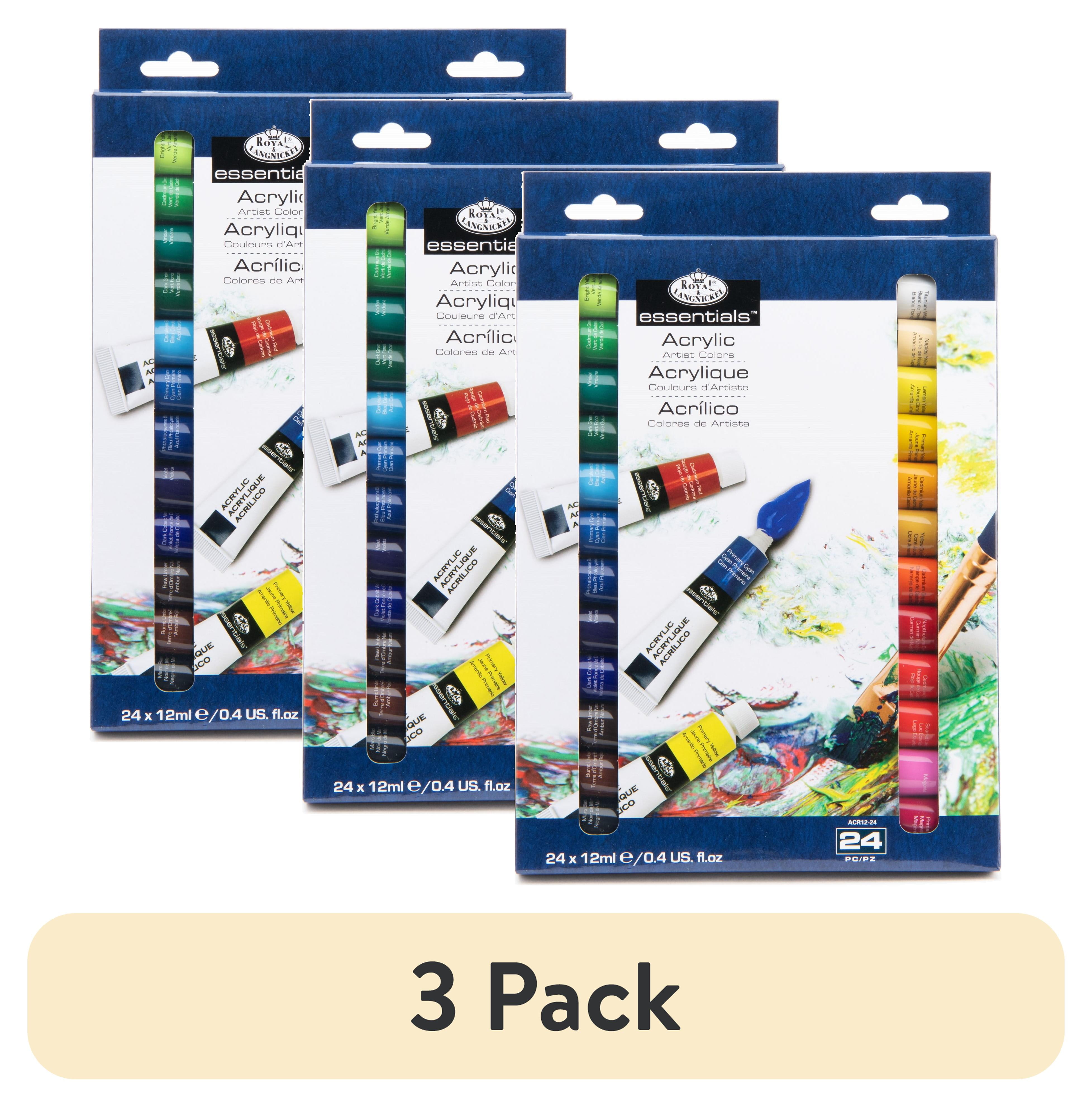 (3 pack) Royal & Langnickel Essentials 24pc Artist Acrylic Paint Set (12ml) | ACR12-24 |