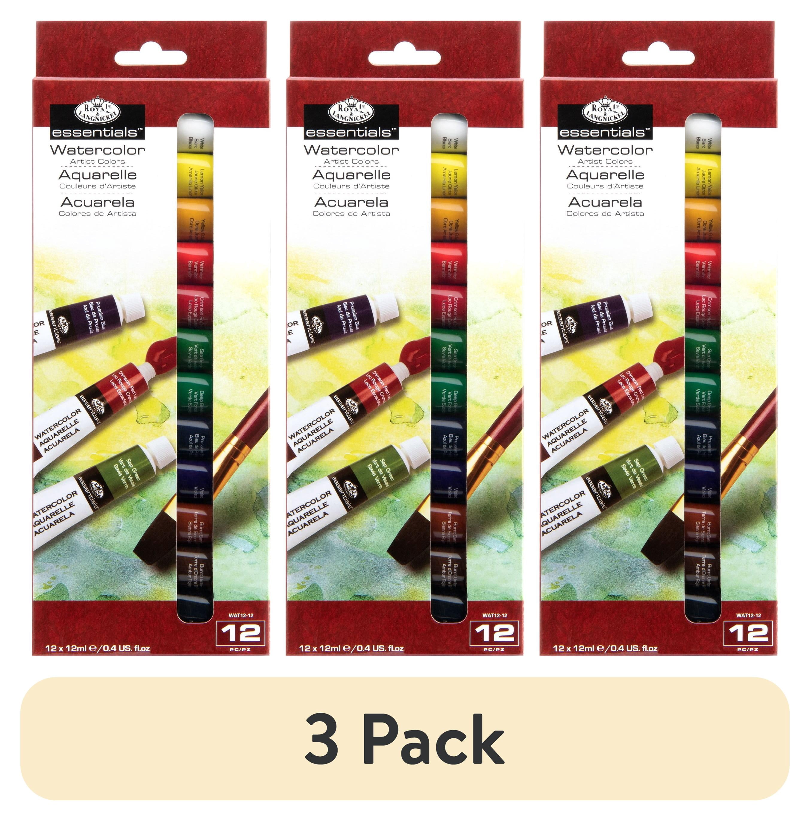 (3 pack) Royal & Langnickel Essentials 12ml Assorted Colors Watercolor Artist Paint 12 Pack